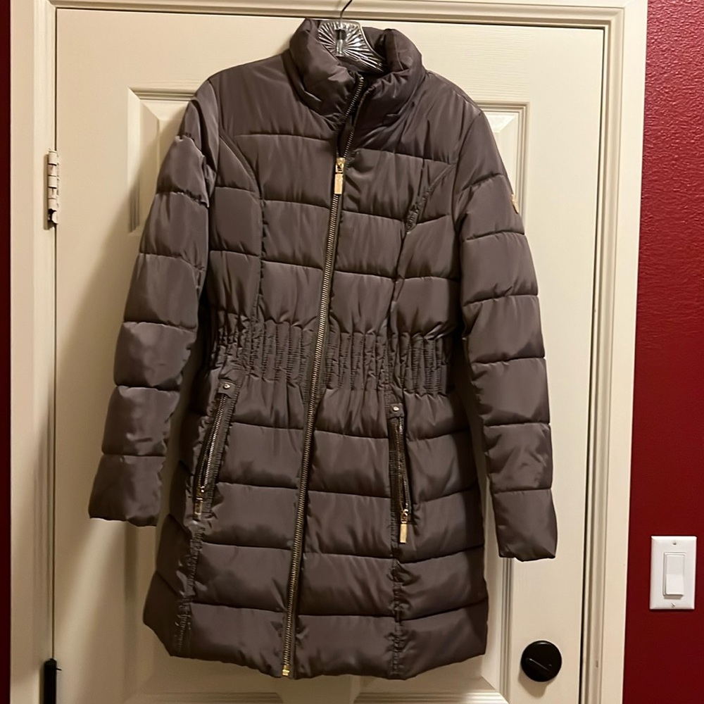 3/4 Length Fitted Puffer Jacket